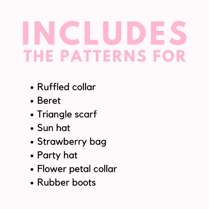 Garde-robe des oiseaux | Pack de patrons PDF de crochet pour accessoires de sacs oiseaux