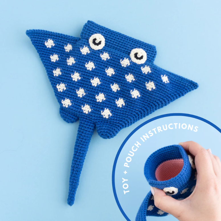 #015 Raie Rune | Patron PDF d'amigurumi et de pochette au crochet